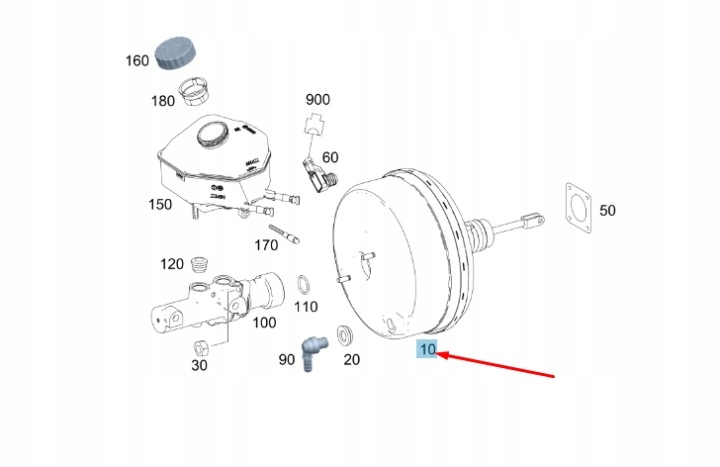 MERCEDES-BENZ SPRINTER W907 SERVO FREIN A9104310900 ORIGINE