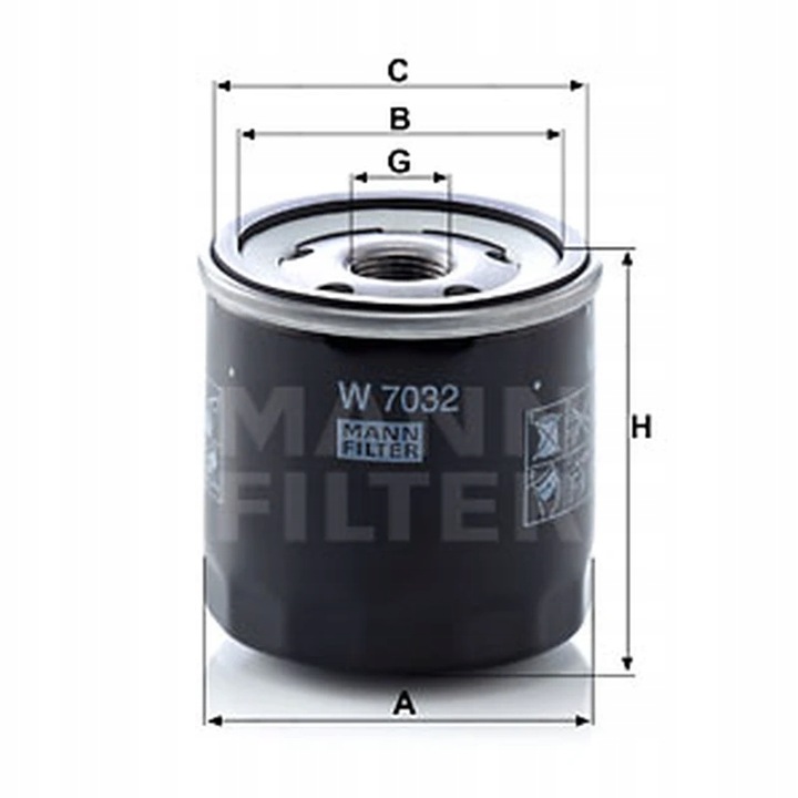 FILTRO ACEITES MANN-FILTER EN 7032 