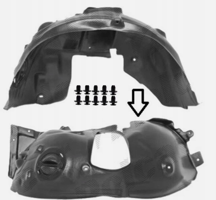 PASSAGE DE ROUE CLIPS AVANT GAUCHE MINI R55 R56 R57 R58 R59 2007-2015 TYPE USA