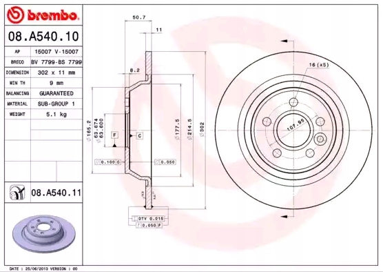 DISCOS MONDEO IV S-MAX FOCUS II GALAXY PARTE TRASERA JUEGO 2 PIEZAS BREMBO 