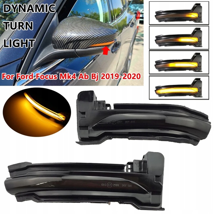 FLOTANTE LUZ DIRECCIONAL DIOPARA LUMINOSO LED EN ESPEJO PARA FORDA FOCUS MK4 AB BJ 2019-2020 