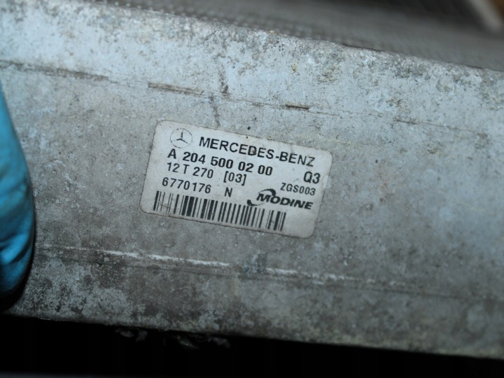 RADIATEUR COMPLÈTE ÉCHANGEUR AIR-AIR MERCEDES-BENZ W204 1.6 CGI 156 KM ORIGINE