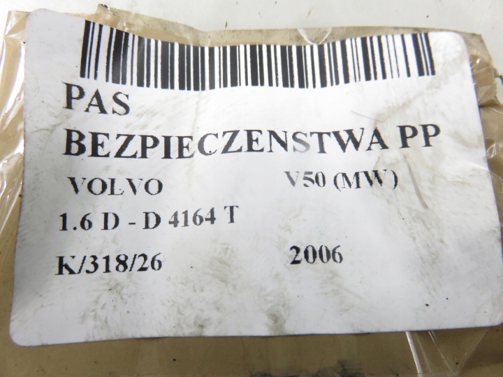 COURROIE DROIT AVANT VOLVO V50 (MW) 30661789