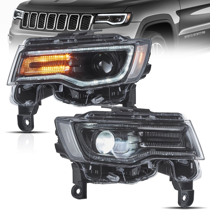 FARO FAROS COMPLETO DIODO LUMINOSO LED DRL VLAND JUEGO JEEP GRAND CHEROKEE WK2 2014-2021 