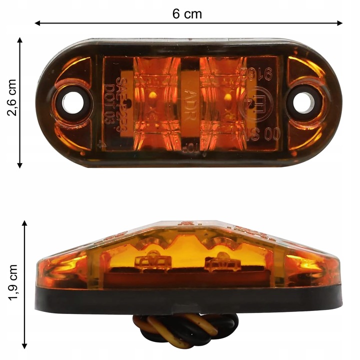10X FARO LUZ DE POSICIÓN DIODO LUMINOSO LATERAL LATERAL DIODO LUMINOSO LED DIODO LUMINOSO LATERAL POMARANCZOWA LUZ DE POSICIÓN DE CERCO 