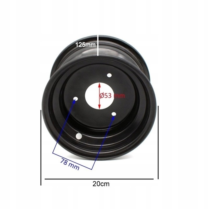 DISC 7 INTEGRAL 16X8-7 QUAD ATV 110 125 3 HOLES 