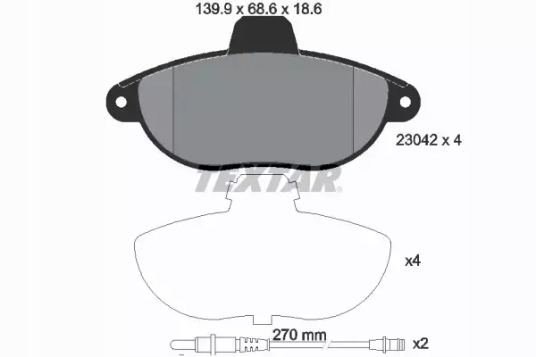 PADS BRAKE FRONT TEXTAR 2304201 photo 4 - milautoparts-fr.ukrlive.com