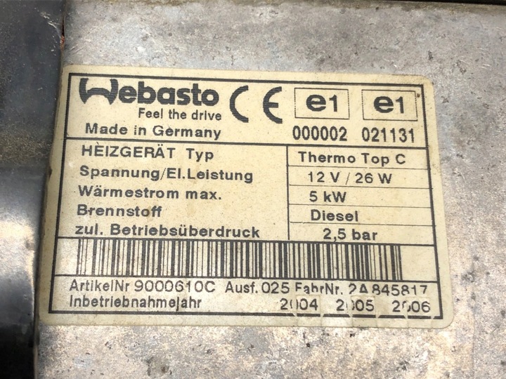 WEBASTO MAZDA 6 9000610C