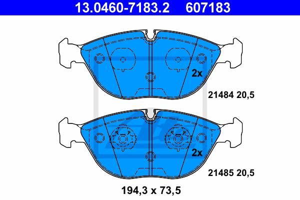 TRINKELĖS HAM.PRZOD BMW 7 E38 750I 93-01 ATE nuotrauka 2