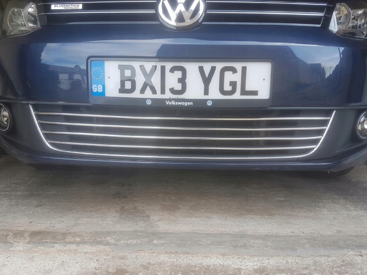 VW TOURAN 1T3 CADDY BAGUETTES CHROME GRILLE CALANDRE