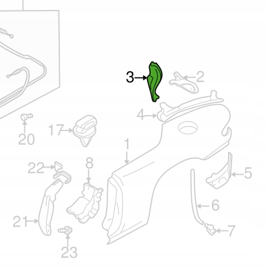 TAISYMO DETALĖ APKALA MAZDA MIATA MX-5 OEM nuotrauka 1