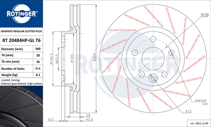 DISCO ROTINGER RT 20484HP-GL T6 