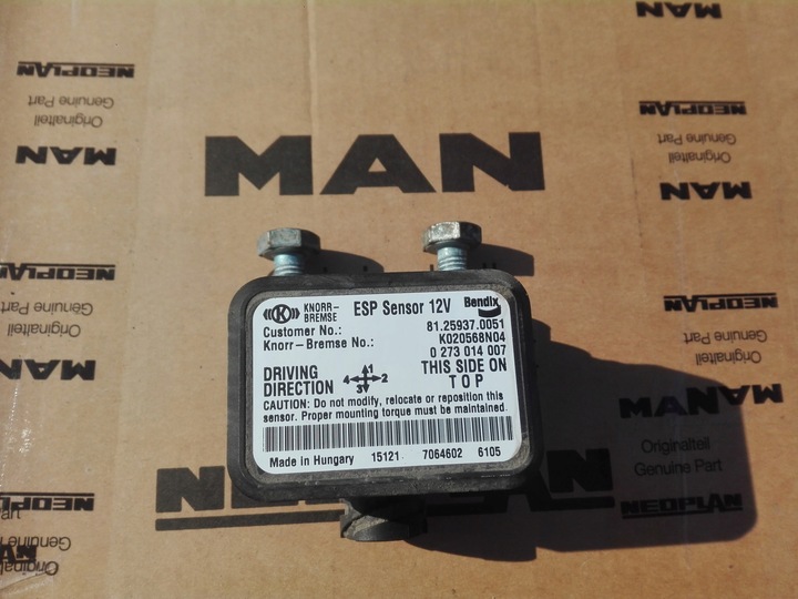 MAN TGX TGS SENSOR UNIDAD DE CONTROL ESP 81.25937-0051 