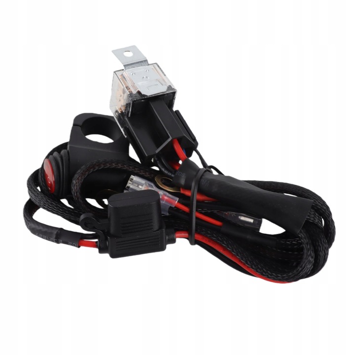 KIT OKABLOWANIA VERS ÉCLAIRAGE MOTOCYCLETTE AVEC PRZEKAZNIKIEM 16AWG 40A BE