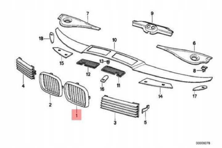 BMW SÉRIE 8 E31 AVANT RÉSERVOIR RADIATEUR GAUCHE 51138124271 8124271 NEUF