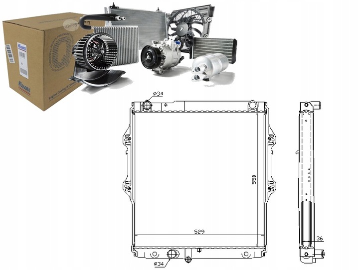 RADUADOR DEL MOTOR DE AGUA NIS64698 NISSENS 