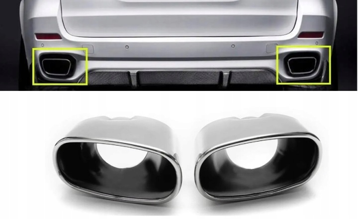EMBOUTS SILENCIEUX ÉCHAPPEMENT 77565 VERS BMW X5 E70 2 PIÈCES