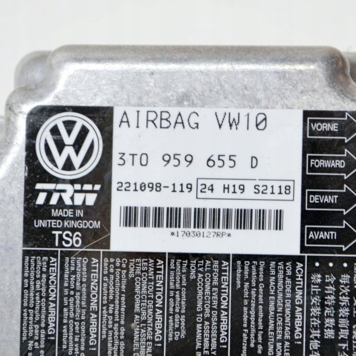 SKODA SUPERB B6 (3T) 2014 CONTRÔLEUR MODULE AIRBAG