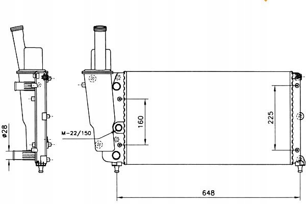 RADIATEUR EAU FIAT PUNTO I 1.2 94-98 NRF 58072 RADIATEUR SYSTÈME