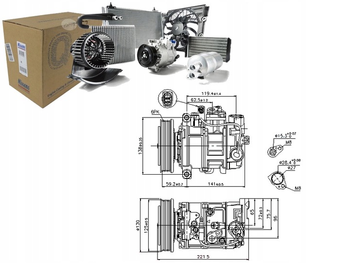 COMPRESOR DE ACONDICIONADOR AUDI A4 A8 Q7 LAMBORGHINI G 