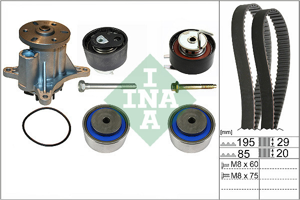 KIT DISTRIBUTION POMPE 530076430/INA