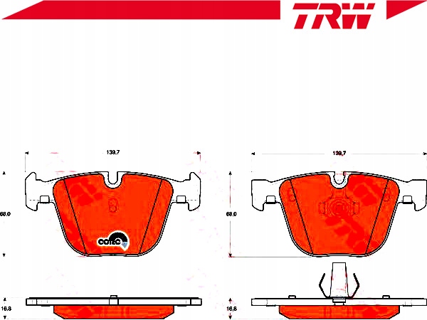 TRW TRINKELĖS STABDŽIŲ BENTLEY ARNAGE 4.4 V8 (RBS_) nuotrauka 3