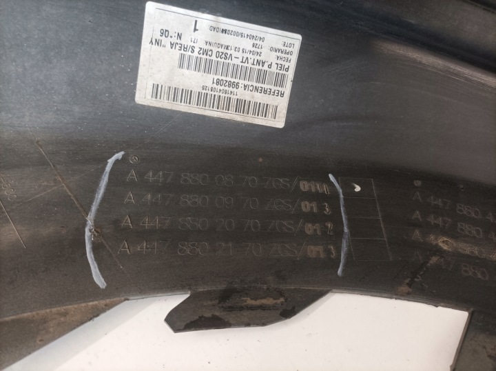 MERCEDES V CLASSE PARE-CHOCS AVANT AVANT A4478800870