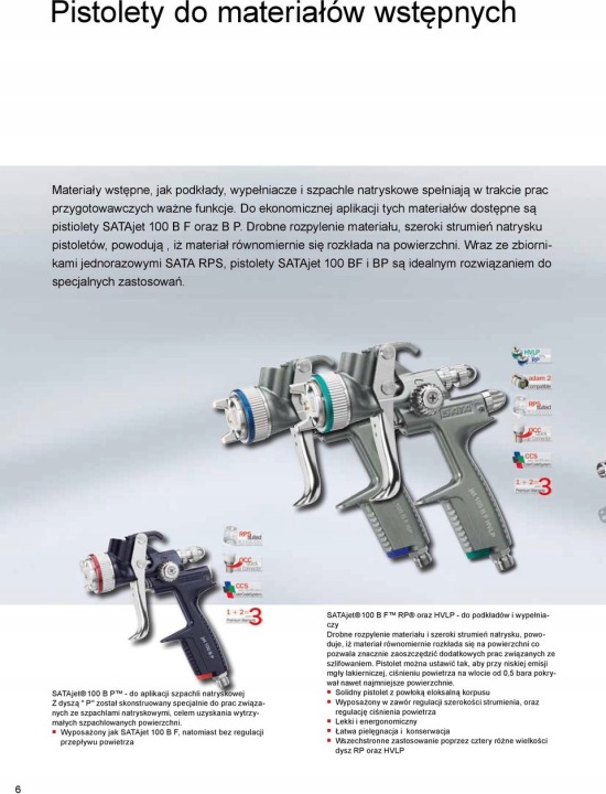 PISTOLET LAKIERNICZY SATA JET 100 B DROIT AVEC ZBIORNIKIEM 145185