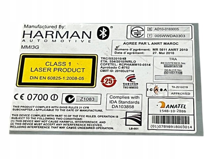 STACJA MULTIMEDIALNA AUDI Q7 4L 8R2035666B