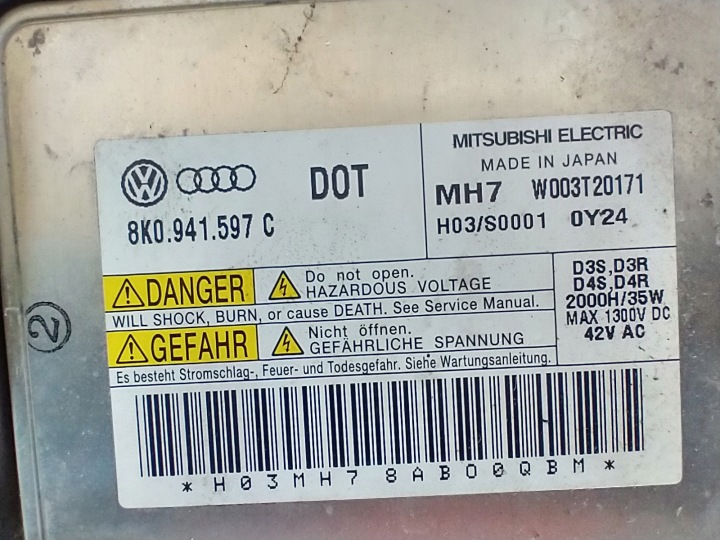 AUDI A5 8T COUPÉ PHARE BI XÉNON DROITE AVANT AVANT 8T0941004AP ANGLAIS UK
