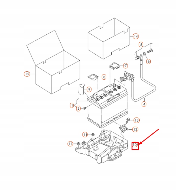 AUDI A1 8X CONSOLE AKUMULATOROWA 6C0915331D ORIGINALE