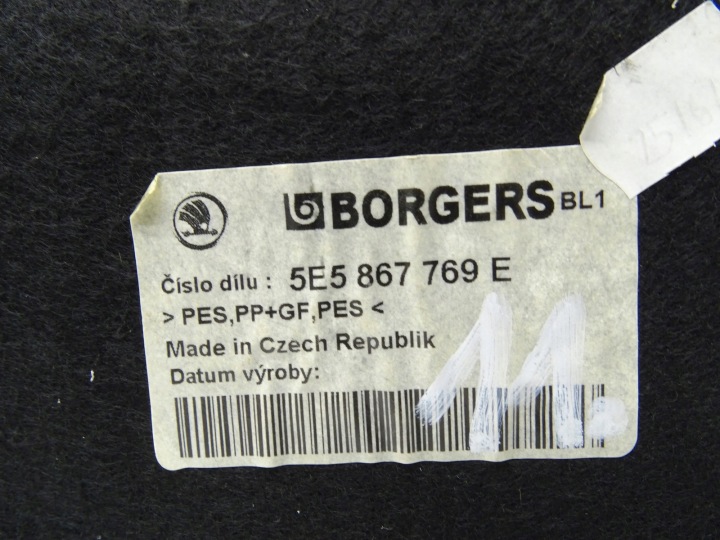 ÉTAGÈRE COUVERCLES DE COFFRE ARRIÈRE ARRIÈRE SKODA OCTAVIA III LIFTBACK HAYON 5E5867769E