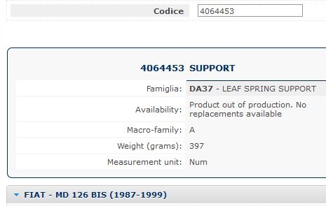 SUPPORTS BRAS DE SUSPENSION ARRIÈRE GAUCHE DROIT FIAT 126P FSM 4064453 4064454