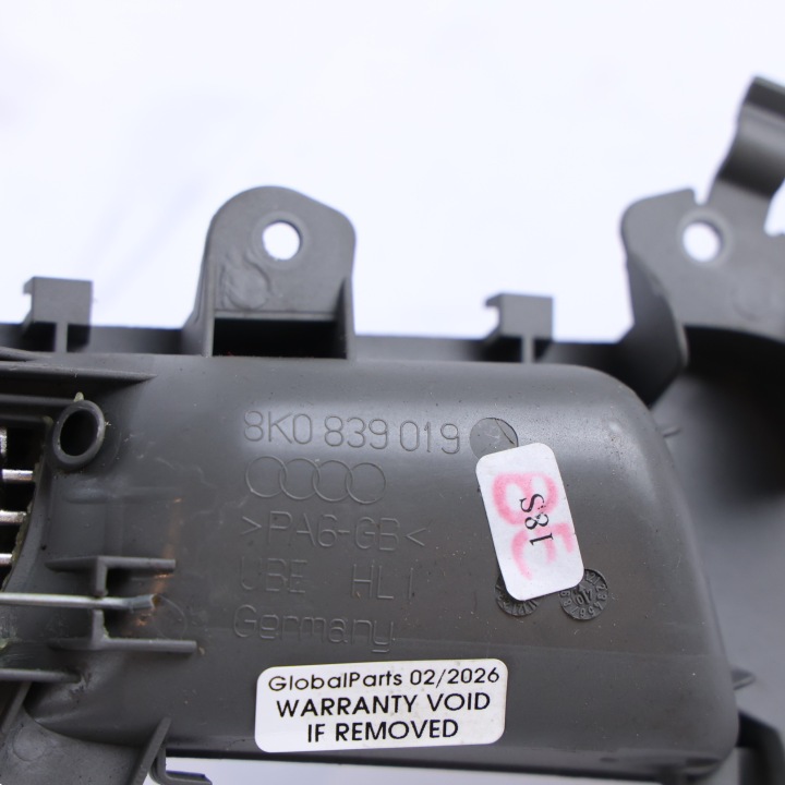 AUDI A4 B8 POIGNÉE INTÉRIEURE PORTES ARRIÈRE GRIS GAUCHE ARRIÈRE 8K0839019E