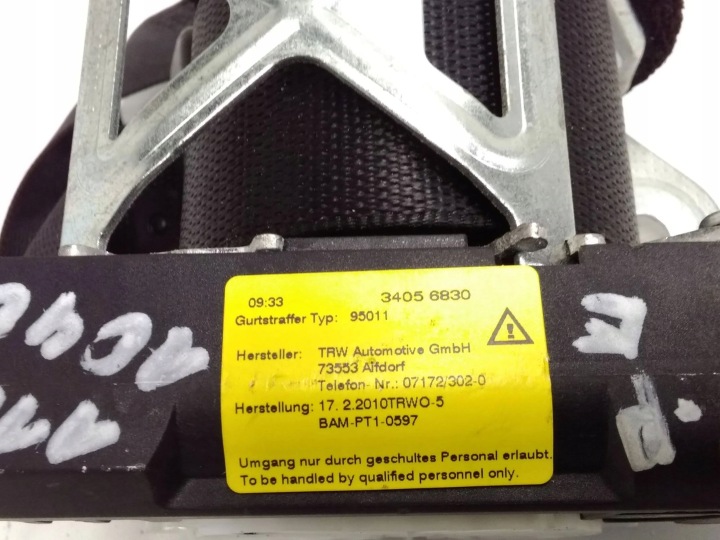 MERCEDES-BENZ E W212 2011 DROITE CÔTÉ CEINTURE DE SÉCURITÉ SIÈGES ARRIÈRE