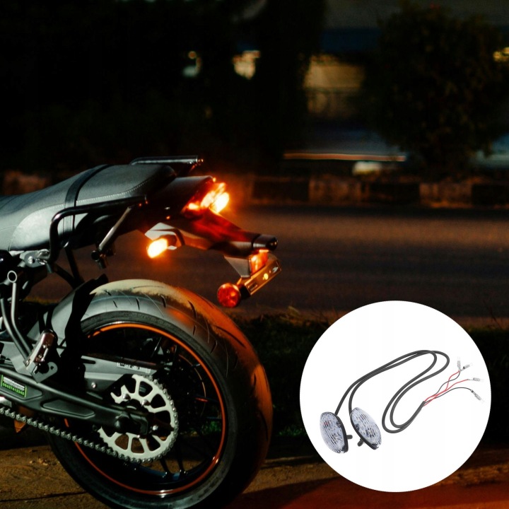 2 PCS STYLOWE PRZEZROCZYSTE CLIGNOTANTS LED VERS MOTOCYCLETTES