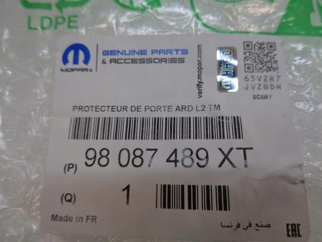 OPEL VIVARO C MOULURE PORTES DROITE LATÉRALE NEUF ORIGINALE