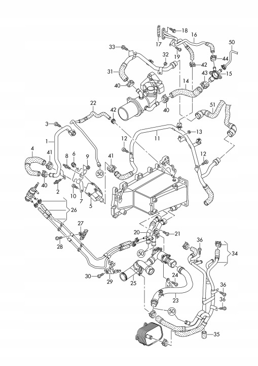 04L122157AB TUYAU FIL EAU AUDI A4 B9 8W 2019R