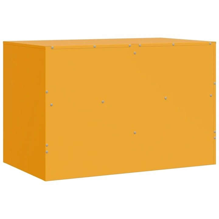 VIDAXL CASIER SOUS TELEWIZOR, MUSZTARDOWA, 67X39X44 CM, ACIER