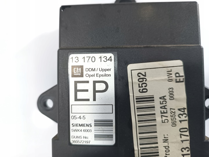 OPEL VECTRA C CONTRÔLEUR MODULE PORTES GAUCHES OE 13170134EP