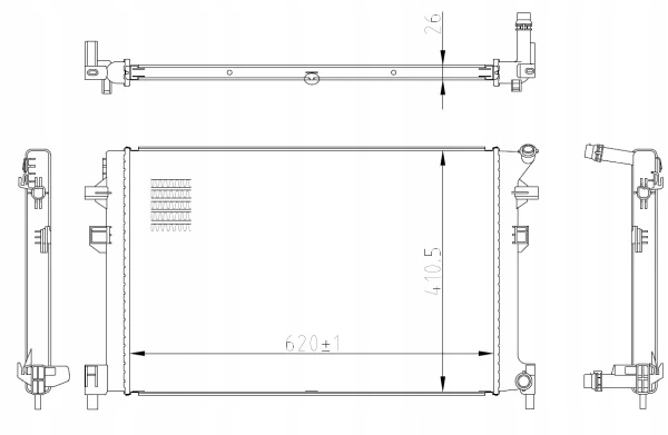 NRF 50042 CHLODNICA, SISTEMA DE REFRIGERACIÓN DEL MOTOR 