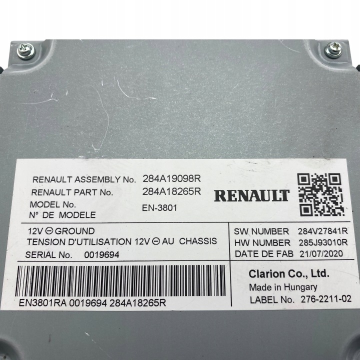 MODULE CONTRÔLEUR RENAULT CAPTUR II 284A19098R 284A18265R
