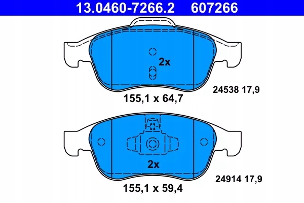 ATE PADS HAM.PRZOD RENAULT MEGANE 08- photo 1 - milautoparts-fr.ukrlive.com