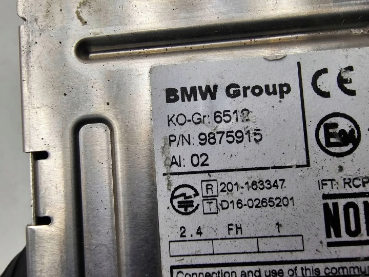 STACJA MULTIMEDIALNA BMW 1 F20 F21 9875915