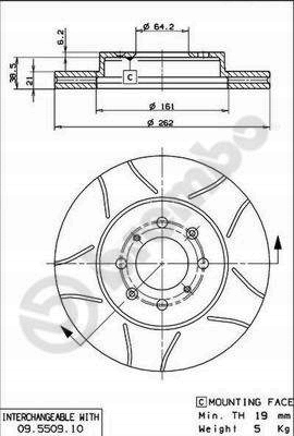 DISKU ROVER 25 45 200 400 STREETWISE 1.4 1.6 2.0 (262X21MM) HONDA CIVIC V nuotrauka 2