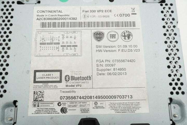 RADIO ÉCRAN MONITEUR FIAT 330 07355674420