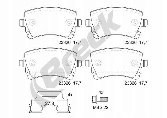 ZAPATAS HAM. PARTE TRASERA AUDI A4 03-08/A6 04-11/A8 02- 