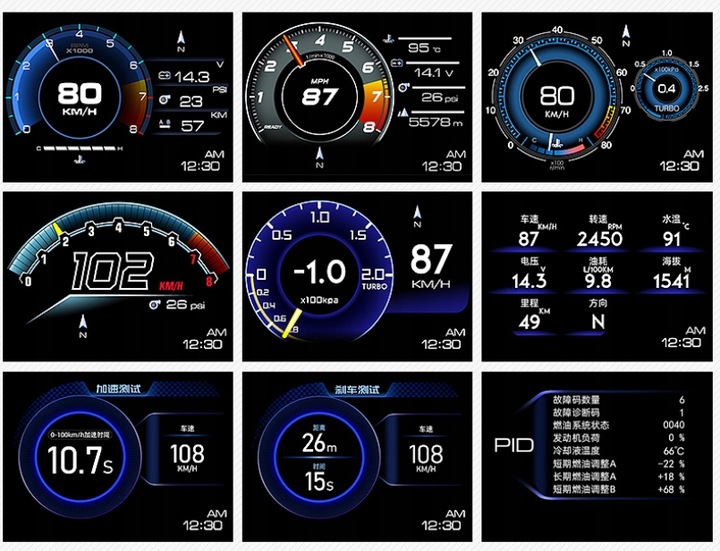 HUD COMPUTADOR DE BORDE AP-6 OBD2 GPS 