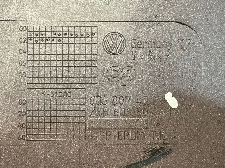 VW POLO IV 4 6Q 01-09 PARE-CHOCS ARRIÈRE ARRIÈRE
