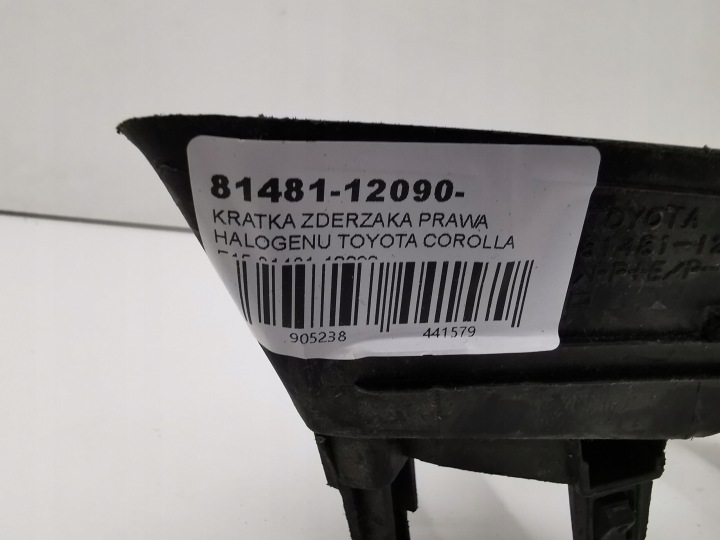 GRILLE PARE-CHOCS DROITE HALOGÈNE TOYOTA COROLLA E15 81481-12090